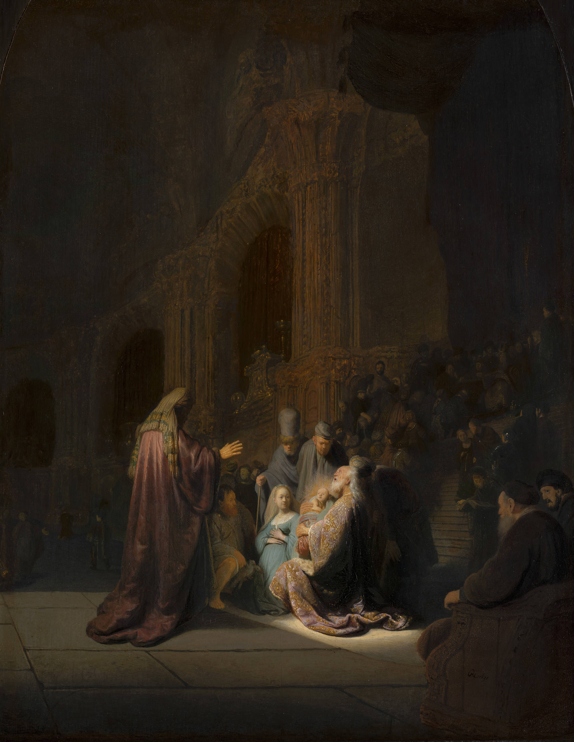Rembrandt van Rijn Het loflied van Simeon Simeon's Song of Praise