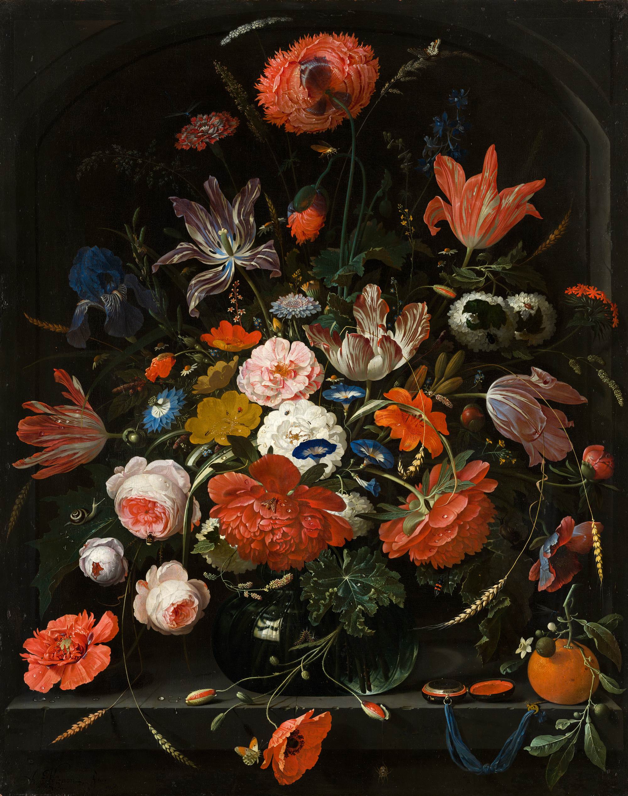 Voorlopige naam Karakteriseren Barmhartig Bloemen in een glazen vaas | Mauritshuis
