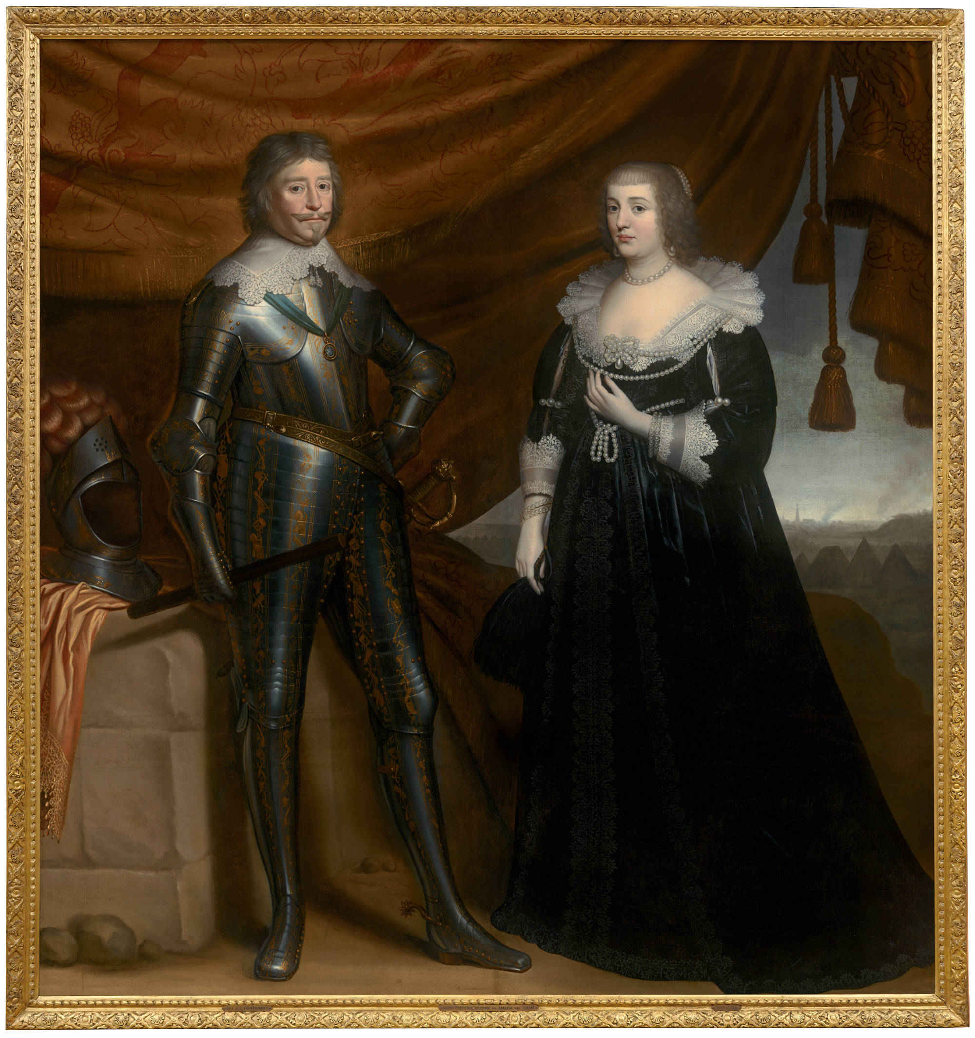 Gerrit van Honthorst Dubbelportret van Frederik Hendrik (1584- 1647) en Amalia van Solms-Braunfels (1602- 1675)