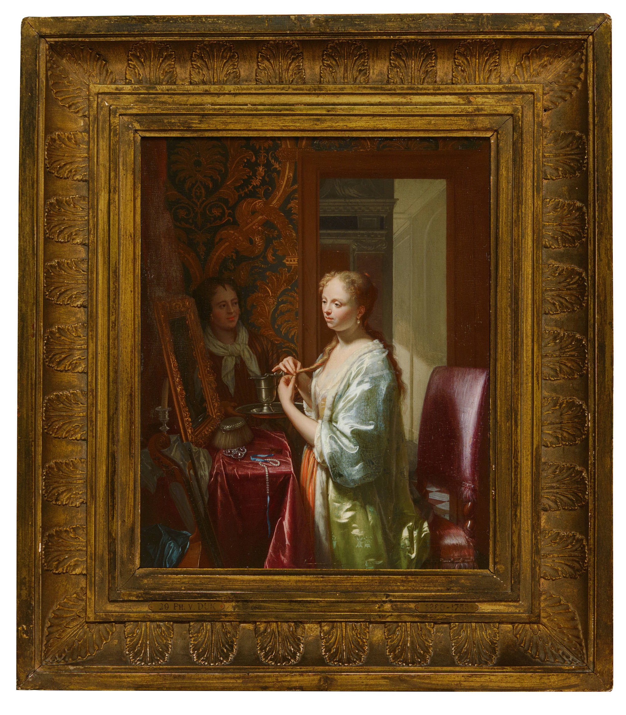 Philip van Dijk  Dame bij haar toilet Lady at her Toilet